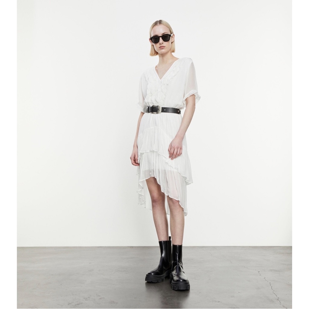 The Kooples White Frilly Dress Nwt Size 3